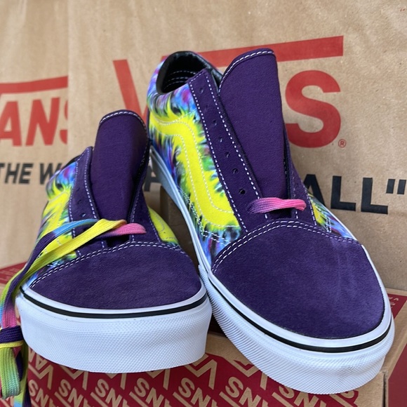 Vans Old Skool Tie Dye Mysterioso/True White Men’s sneakers - Picture 8 of 16